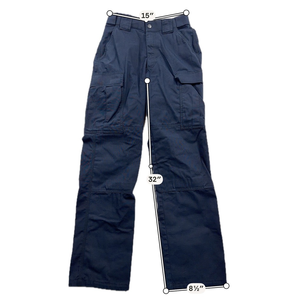 5.11 Tactical Pants TDU Ripstop Small Regular Cargo Pockets Navy Blue Mens